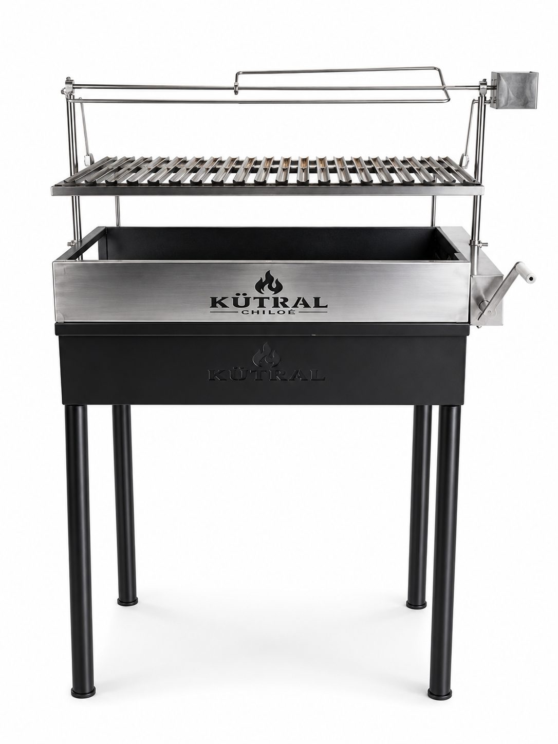 KÜTRAL Premium, parrilla en acero inoxidable con elevación mecánica